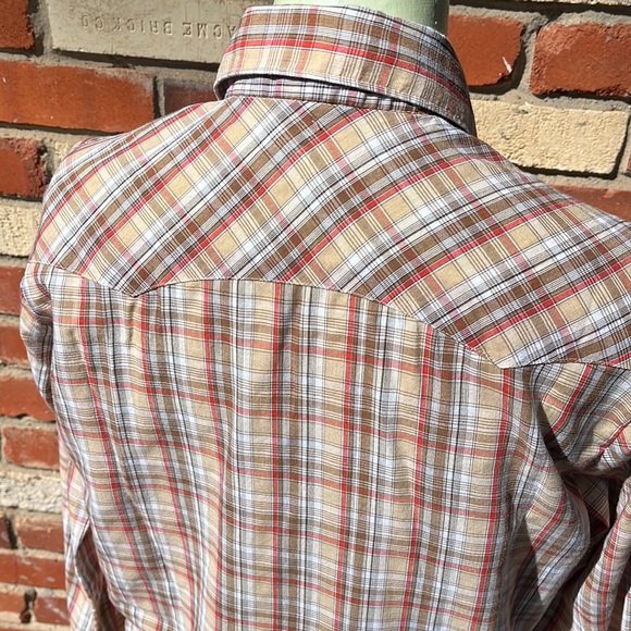 Vintage Stage II Western Plaid Button Down Size Small - Picture 4 of 5